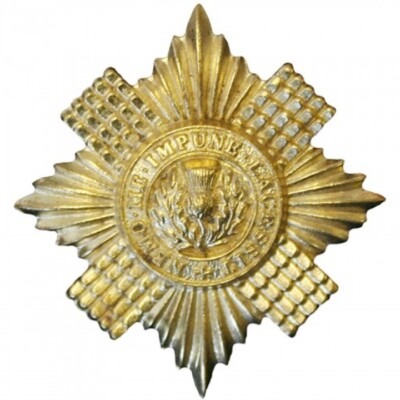 BRASS Scots Guards Beret Cap Badge British Army Issued Military Infantry