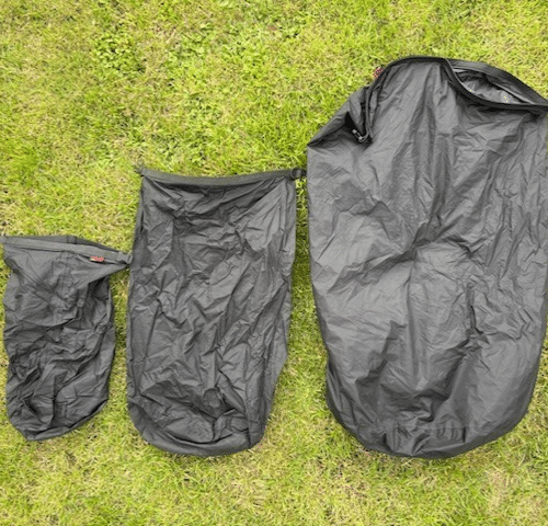 x3 Black Drysack bags Waterproof Rucksack Pouch Liner Bag