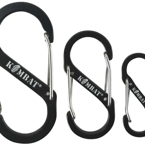 3pk S Shape Carabiner Set Keyring Clip 3 Sizes Multipack Dual Spring Clip
