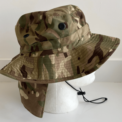 British Army Boonie Bush Hat Neck Shield 57cm Tropical Combat MTP Camo BRAND NEW