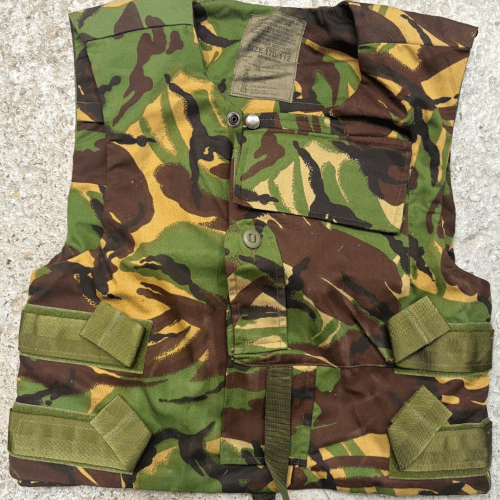 BRITISH ARMY BODY ARMOUR COVER VEST 170/112 PLATE CARRIER FLAK JACKET CAMO B12