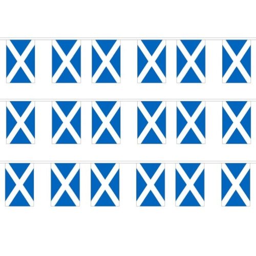 XL Scotland St Andrew's BUNTING 18m Polyester Scottish Football Decoration