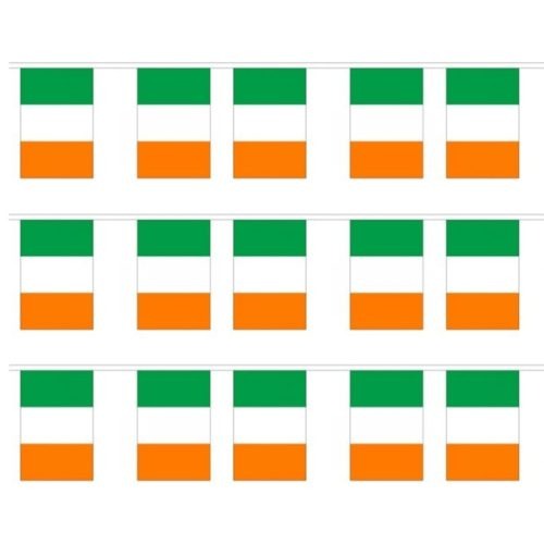 XL Ireland BUNTING 18m Polyester St Patricks Day Football Decoration