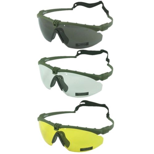 Ranger Glasses Green Frame Tactical Sports Eye Protection UV400 Cycling Outdoors