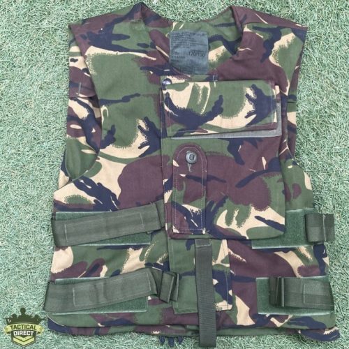 BRITISH ARMY BODY ARMOUR COVER VEST PLATE CARRIER PAINTBALLING FLAK JACKET CAMO