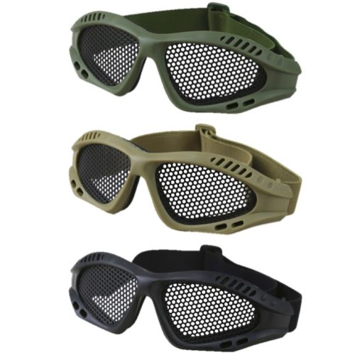 TACTICAL MESH GLASSES PROTECTIVE STEEL MESH LENS GOGGLES PAINTBALLING AIRSOFT
