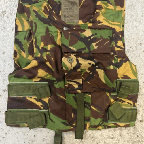 BRITISH ARMY BODY ARMOUR COVER VEST 170/112 PLATE CARRIER FLAK JACKET CAMO B9