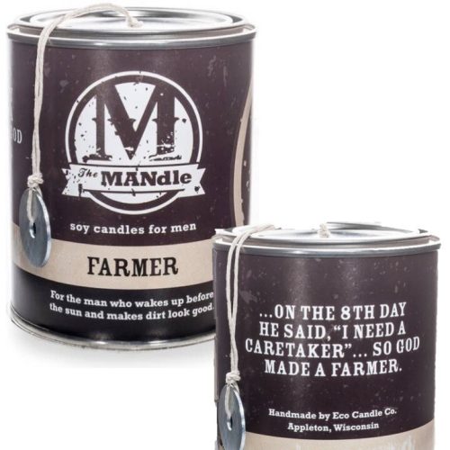 THE MANDLE FARMER CANDLE Christmas GIFT for Men FATHERS DAY PRESENT
