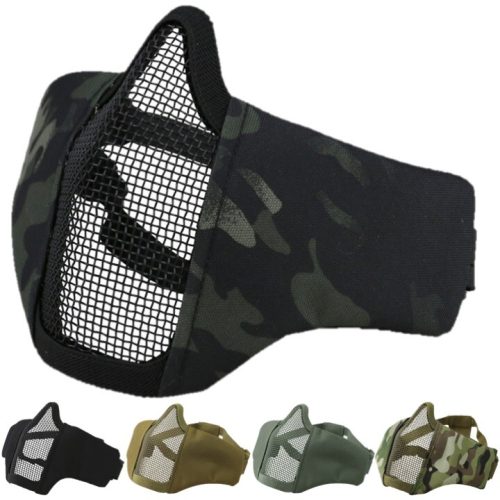 TACTICAL RECON FACE MASK PROTECTIVE STEEL GRID MESH GUARD PAINTBALLING AIRSOFT