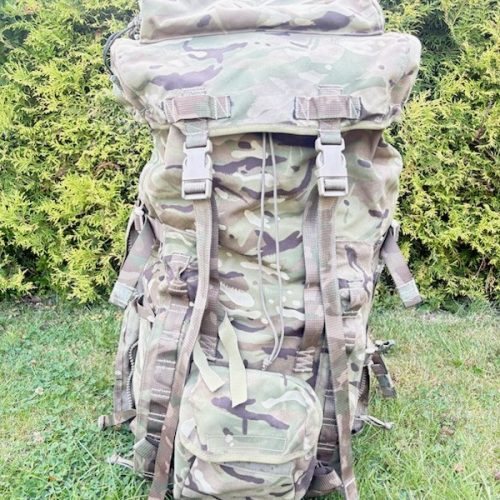 British Army MTP Camo Bergen With Frame Long Back Infantry Rucksack Camouflage B