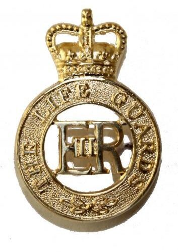 BRASS Life Guards Beret Cap Badge British Army Issued Military Cavalry Insignia