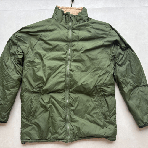 British Army Thermal Reversible Jacket Size Medium GREEN/SAND Genuine Surplus