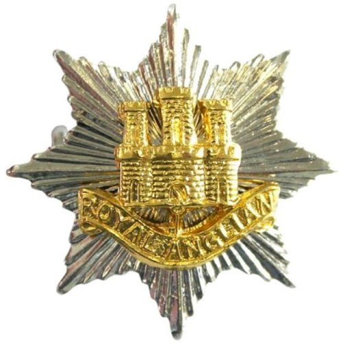 Royal Anglian Officer Beret Cap Badge British Army Issued Military Insignia