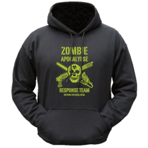 ZOMBIE APOCALYPSE HOODIE MENS S-2XL FUNNY NOVELTY HOODY RESPONSE TEAM ARMY