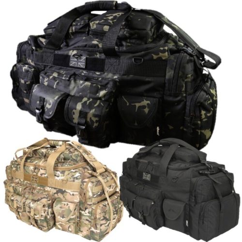 ARMY CAMO SAXON HOLDALL BAG 125L WEEKEND TRAVEL CADET BAG MTP BTP BLACK CAMO