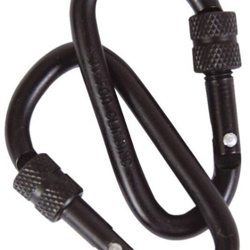 WEB-TEX LOCKING CARABINA 6MM 8MM PAIR SPRING LOADED UTILITY CLIP CARABINER ARMY