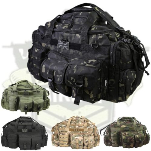 ARMY CAMO SAXON HOLDALL BAG 65 LITRE WEEKEND TRAVEL CADET BAG MTP BTP BLACK CAMO