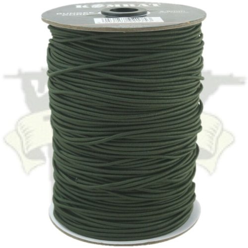 200m Green Military Bungee Cord 2.5mm Elastic Cord Army Bivi Basha Tent Camping