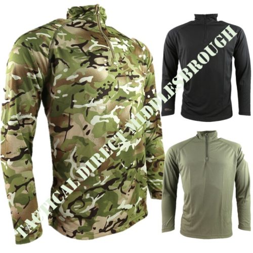 ARMY OPERATORS TACTICAL MESH TOP MENS S-3XL 1/4 ZIP WICKING STRETCH T-SHIRT