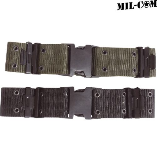 MIL-COM QUICK RELEASE PISTOL BELT ARMY WEBBING STYLE NYLON BLACK OLIVE GREEN