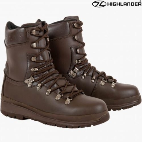 HIGHLANDER ELITE BROWN BOOTS BOYS CADET UK 3 COMBAT MTP BRITISH ARMY STYLE