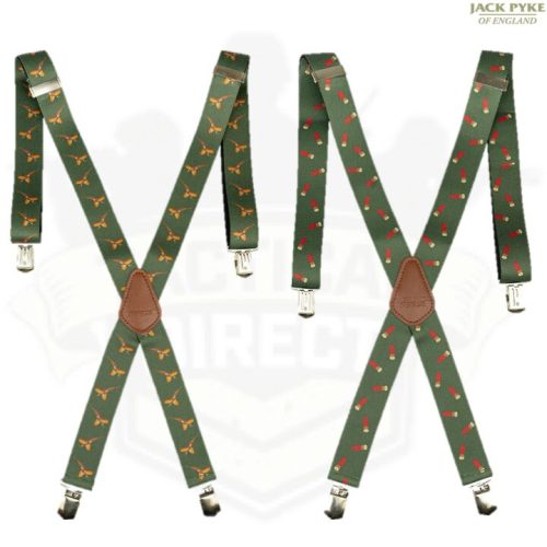 JACK PYKE ELASTICATED BRACES MENS ADJUSTABLE CLIP ON CARTRIDGE PHEASANT HUNTING