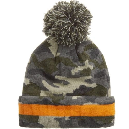 KIDS ARMY CAMOUFLAGE BEANIE HAT 7yrs - 13yrs TODDLER BOYS KHAKI GREEN WINTER