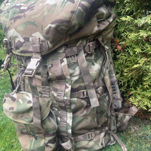 British Army MTP Camo Bergen With Frame Long Back Infantry Rucksack Camouflage D