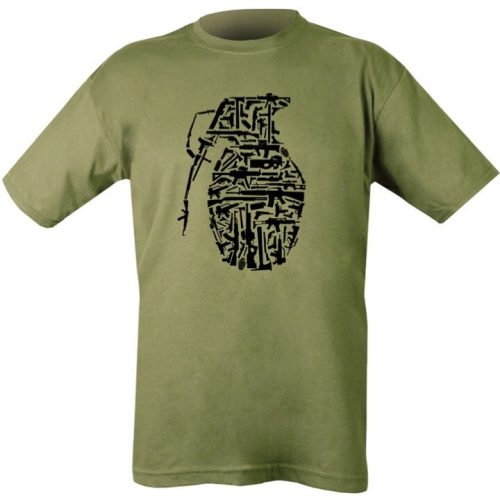 Army Green Guns Grenade T-Shirt Mens S-2XL Army Rifle Top BRITISH