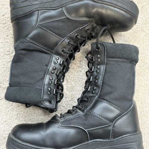 Nitehawk Army Patrol Boots Mens UK 7 Black Leather Combat Cadet