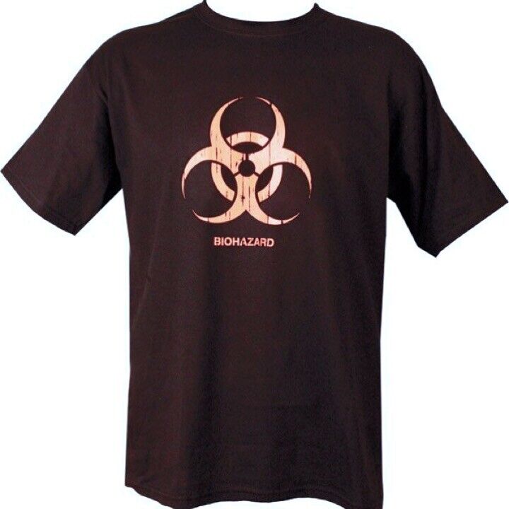 BIO HAZARD SYMBOL T-SHIRT BRITISH ARMY CBRN INSTRUCTOR SCIENCE GAMING ...