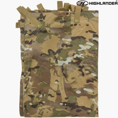 Highlander HMTC Custodia Mimetica Per Mappe – Impermeabile, Con Tracolla Regolabile, Fischietto, Bussola, Finestra 25x23 Cm, Multi Terrain Camouflage