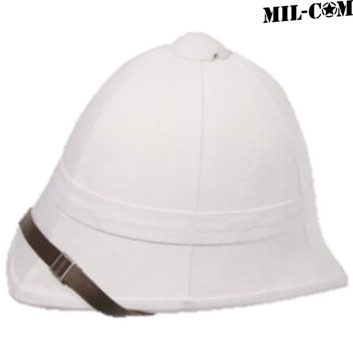 Variation-of-MIL-COM-BRITISH-PITH-HELMET-WHITE-SAND-REPLICA-ARMY-MILITARY-HAT-ZULU-SAFARI-232915932451-0761