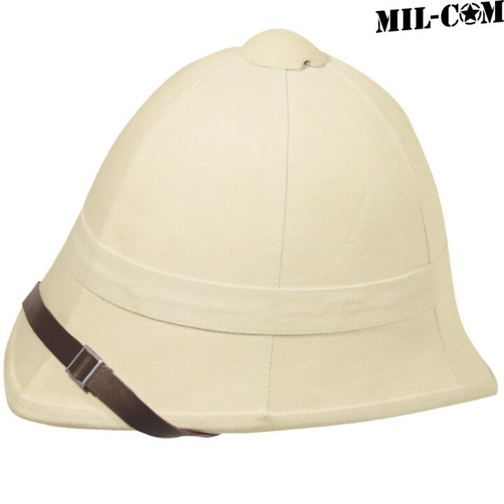 Variation-of-MIL-COM-BRITISH-PITH-HELMET-WHITE-SAND-REPLICA-ARMY-MILITARY-HAT-ZULU-SAFARI-232915932451-e2f3
