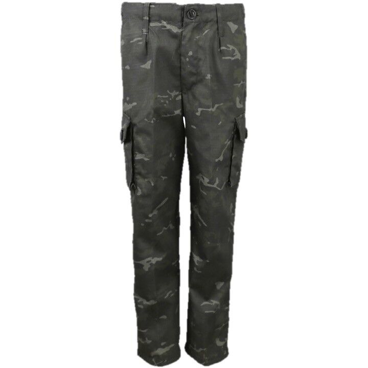 KIDS-ARMY-TROUSERS-AGE-3-13-RIPSTOP-BOYS-SOLDIER-FANCY-DRESS-SAS-BLACK-CAMO-225967594013-4