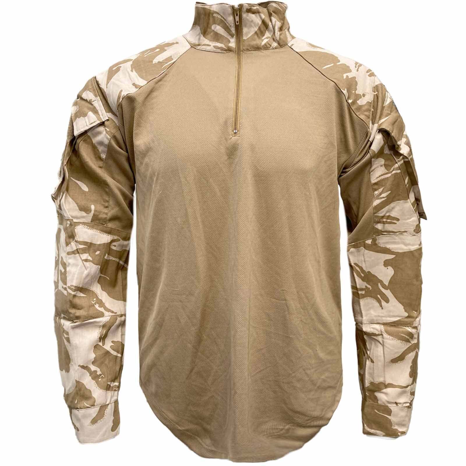 BRITISH ARMY ISSUED DESERT CAMO UBAC SHIRT ARMOUR COMBAT TOP GRADE 1 ...