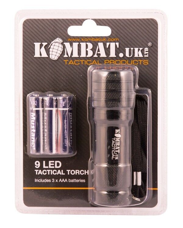 TACTICAL-MILITARY-9-LED-METAL-TORCH-BATTERIES-SUPER-BRIGHT-CADET-ARMY-SAFETY-235184353294-3
