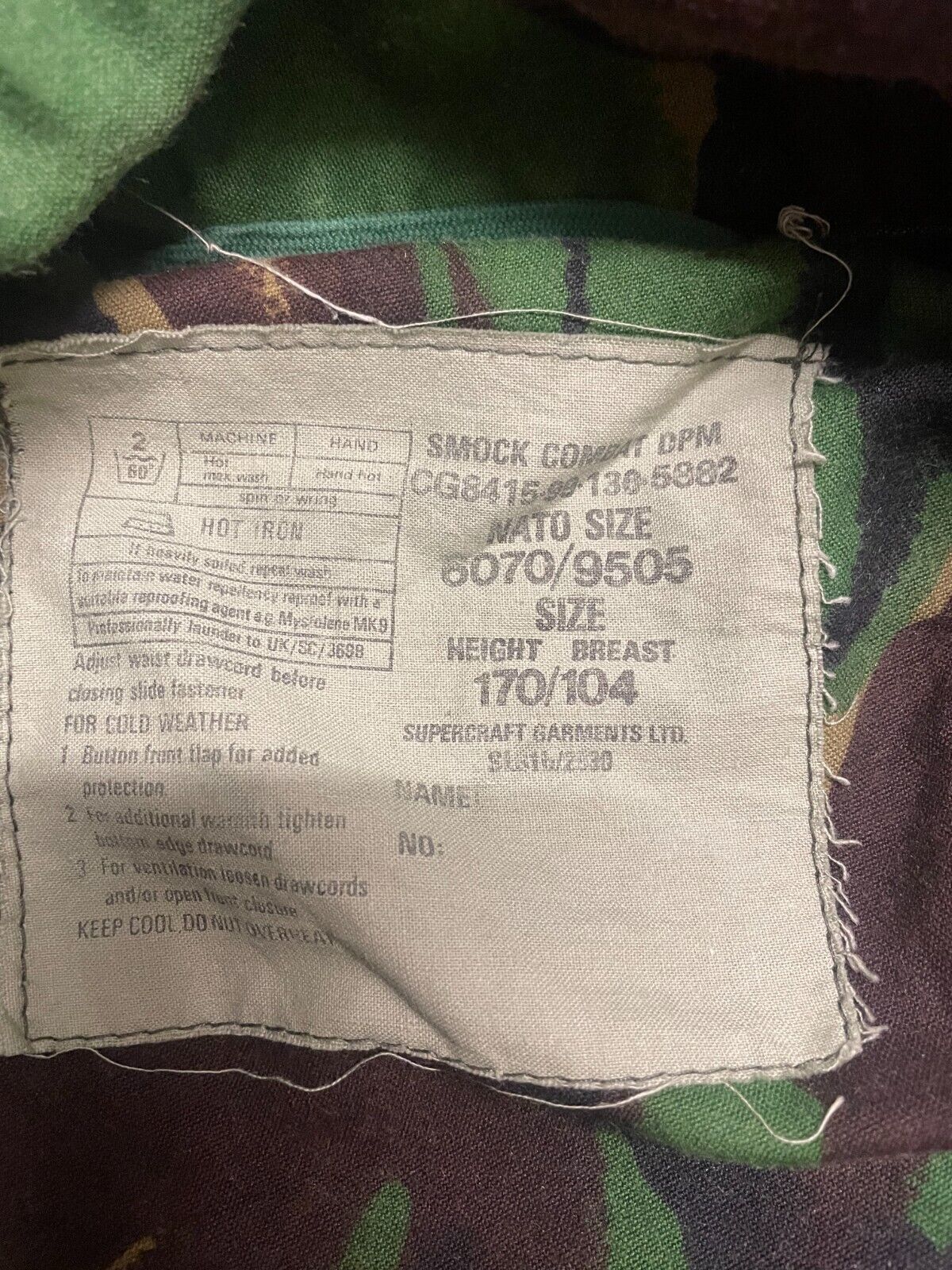BRITISH-ARMY-COMBAT-SMOCK-JACKET-170104-DPM-CAMOUFLAGE-85-PATTERN-Surplus-B1-235200041925-3