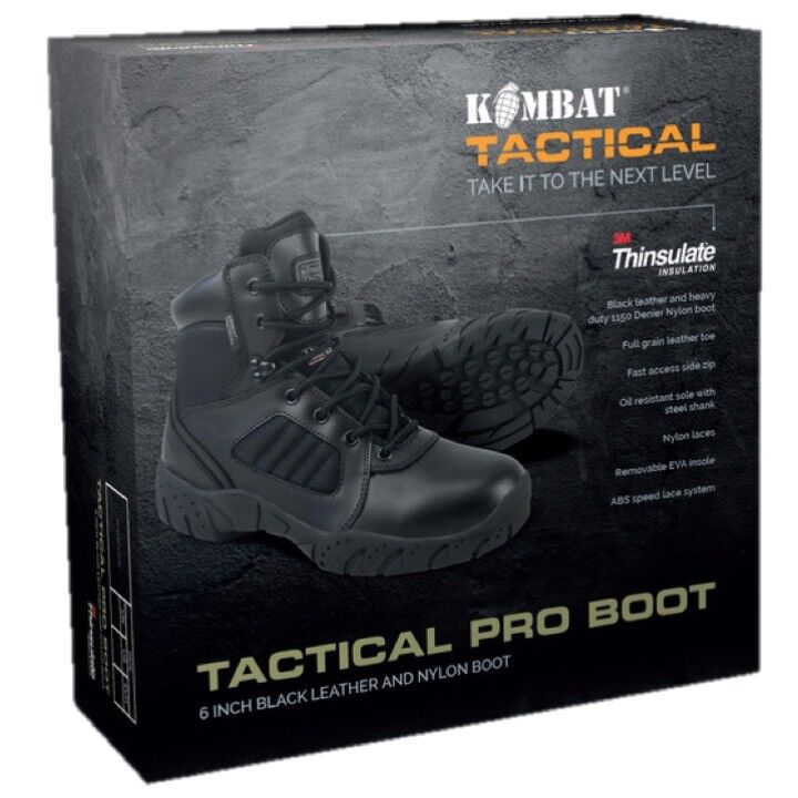 MENS-6-TACTICAL-PRO-BOOTS-SIDE-ZIP-UK-6-12-BIKER-FOOTWEAR-BRITISH-ARMY-BLACK-234939545065-5