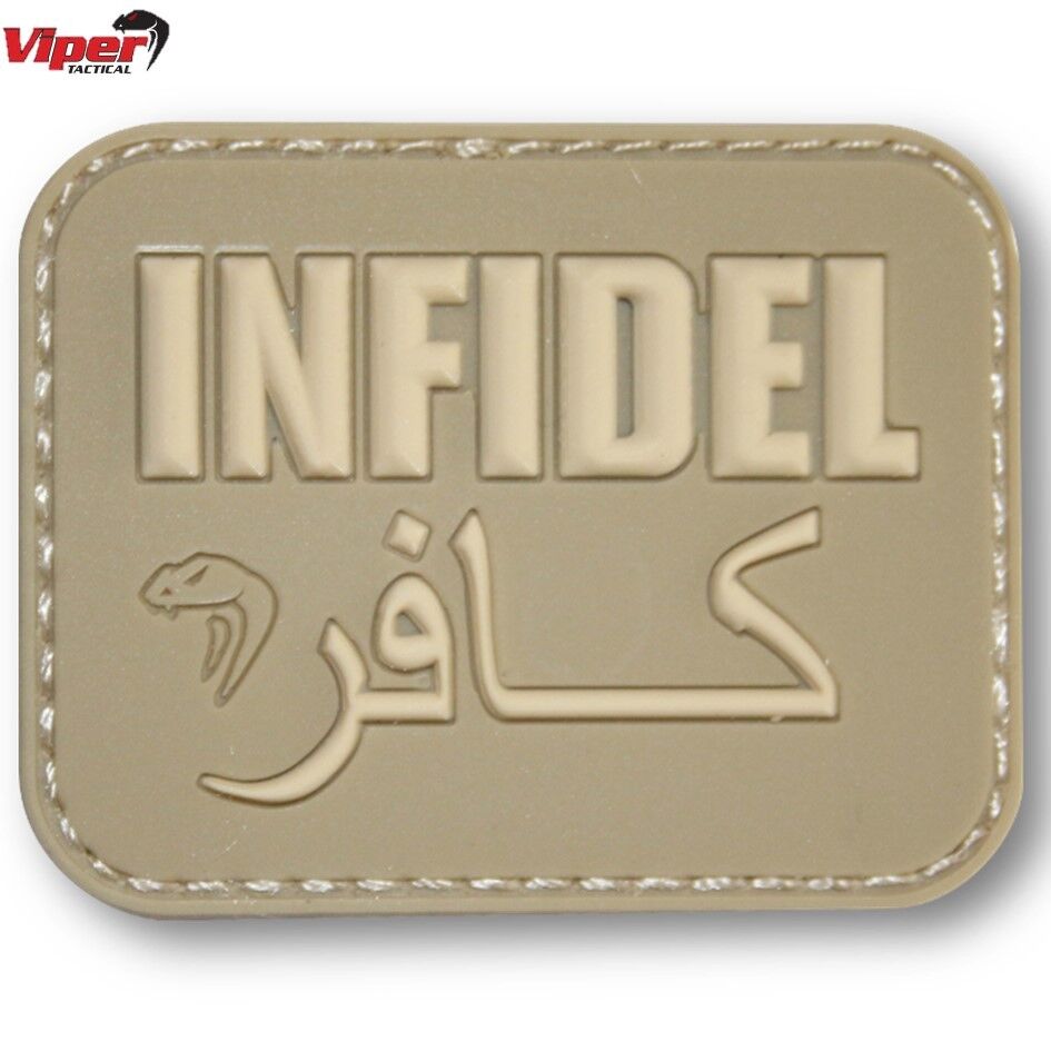 Variation-of-VIPER-INFIDEL-MORALE-RUBBER-PATCH-HOOK-amp-LOOP-BADGE-TACTICAL-ARMY-PAINTBALLING-225796393885-6ea6