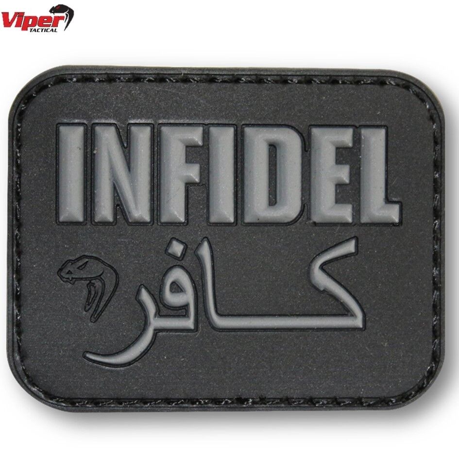 Variation-of-VIPER-INFIDEL-MORALE-RUBBER-PATCH-HOOK-amp-LOOP-BADGE-TACTICAL-ARMY-PAINTBALLING-225796393885-a05d