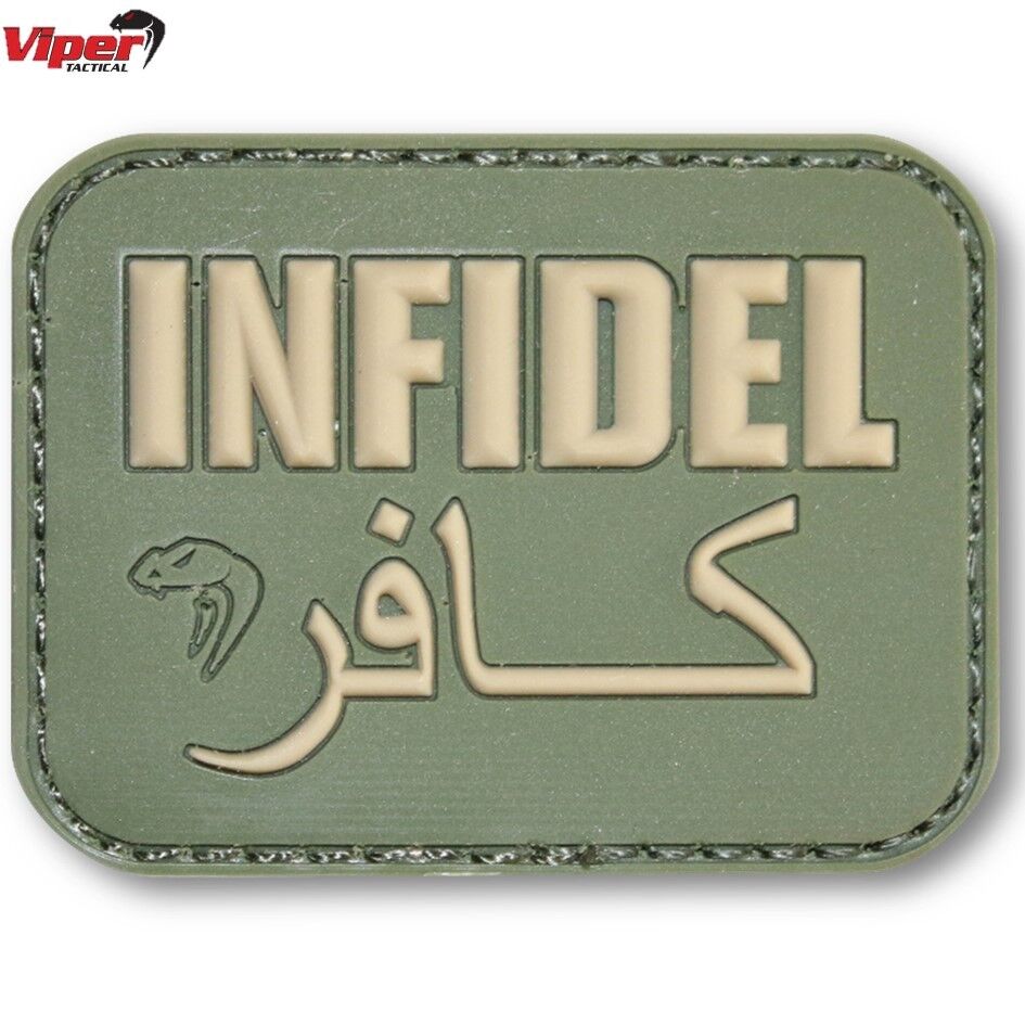 Variation-of-VIPER-INFIDEL-MORALE-RUBBER-PATCH-HOOK-amp-LOOP-BADGE-TACTICAL-ARMY-PAINTBALLING-225796393885-db08