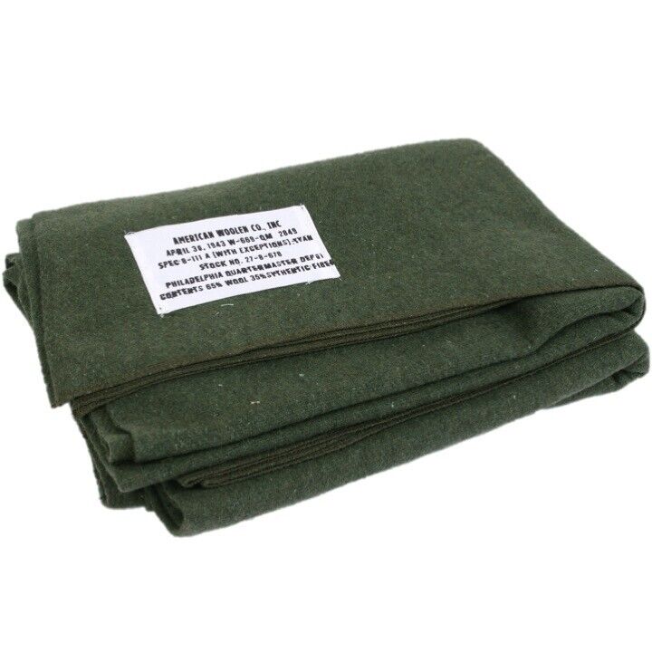 WW2-US-Army-Replica-Wool-Blanket-American-Military-Repro-Bedding-Sheet-Camping-235069749085-2