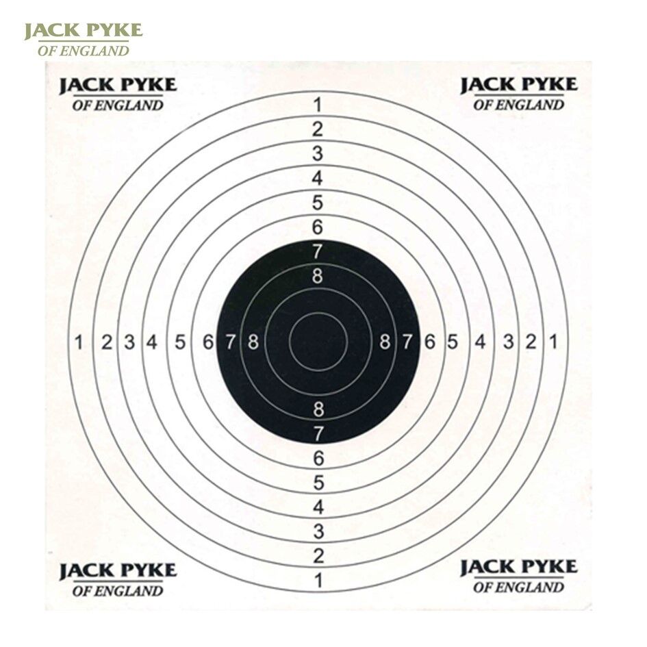 JACK PYKE PAPER TARGETS x100 PAPER SHEETS SHOOTING RIFLE PRACTICE 14CM ...