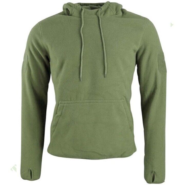 CLEARANCE-TACTICAL-WARRIOR-FLEECE-HOODIE-MENS-S-3XL-THERMAL-TOP-ARMY-GREEN-225943299379-2