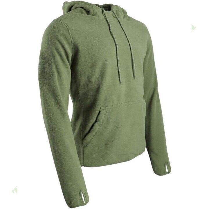CLEARANCE-TACTICAL-WARRIOR-FLEECE-HOODIE-MENS-S-3XL-THERMAL-TOP-ARMY-GREEN-225943299379-4