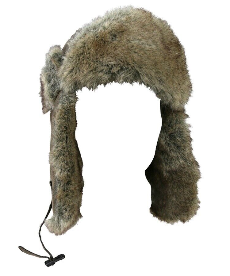 POLAR-AVIATORS-HAT-MENS-PU-LEATHER-FAUX-FUR-LINING-WINTER-TRAPPER-HEADWEAR-325969903879-2
