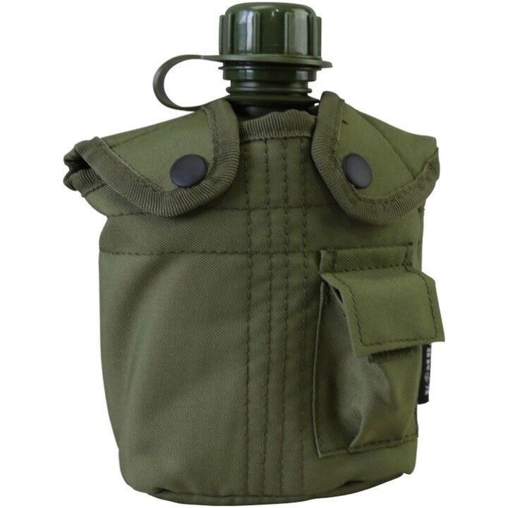 Variation-of-Military-Water-Bottle-amp-Pouch-I039m-a-Celeb-Style-KIDS-CAMPING-CANTEEN-Army-Camo-225794896029-cdaf